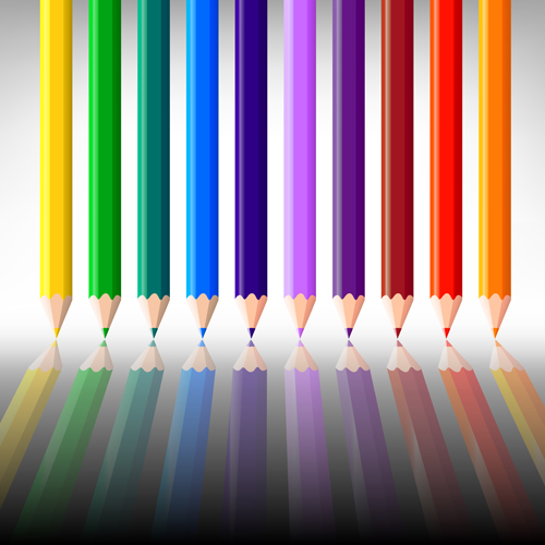 pencil different colorful colored  