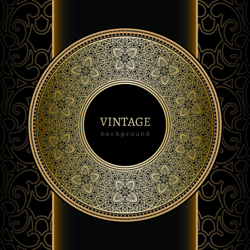 ornate lace and vintage background vector graphics 05