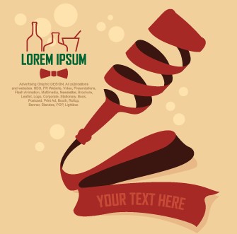 Creative Ribbon design background 04