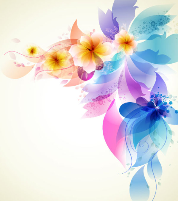 Brilliant Floral colorful background vector 03