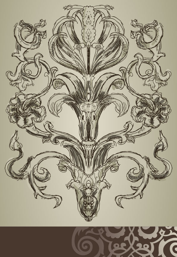 Elements of Retro Decoration Pattern Borders vector 01