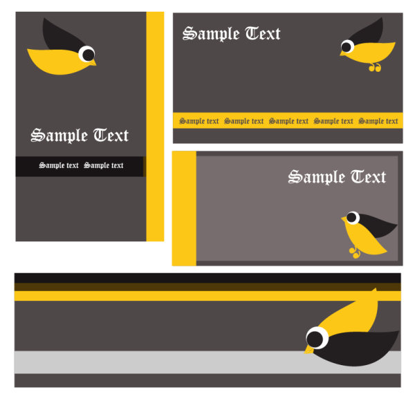 Cartoon Business template background vector 02