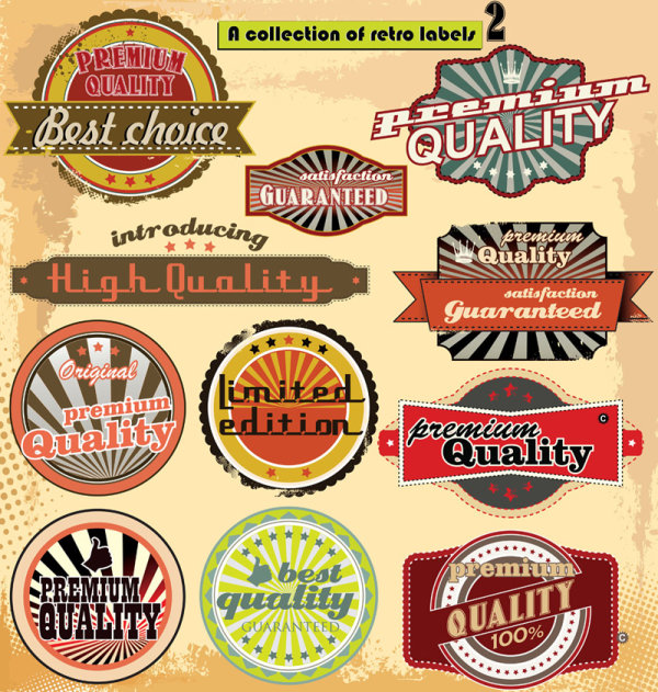European style Classic Label vector 05