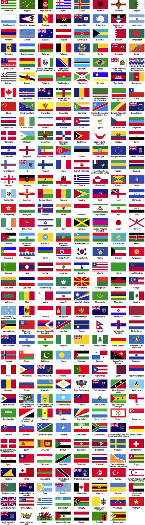 flags of the world 