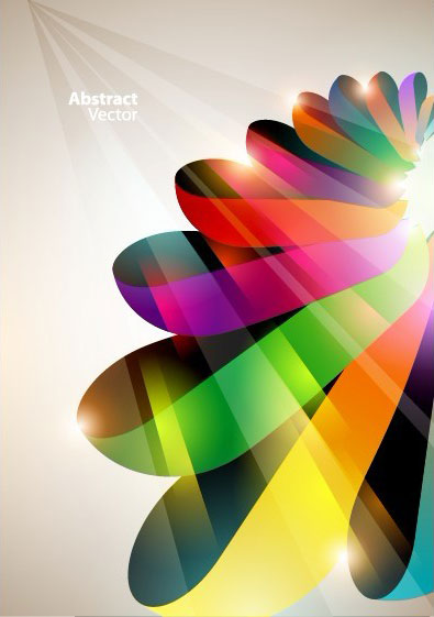 Dynamic Halation Color bar background vector 03