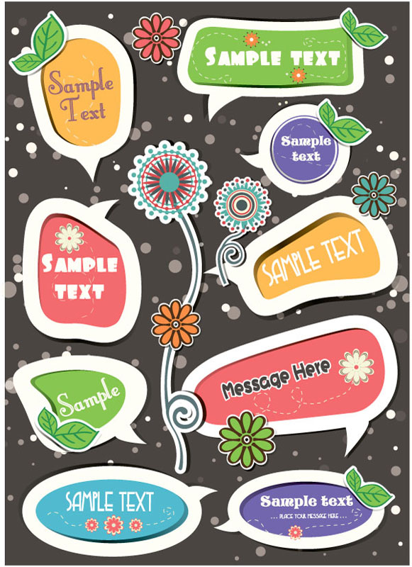 Cute vector Dialog box 02