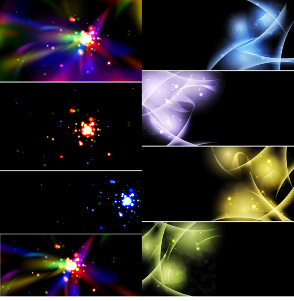 Colorful light background 01 vector material