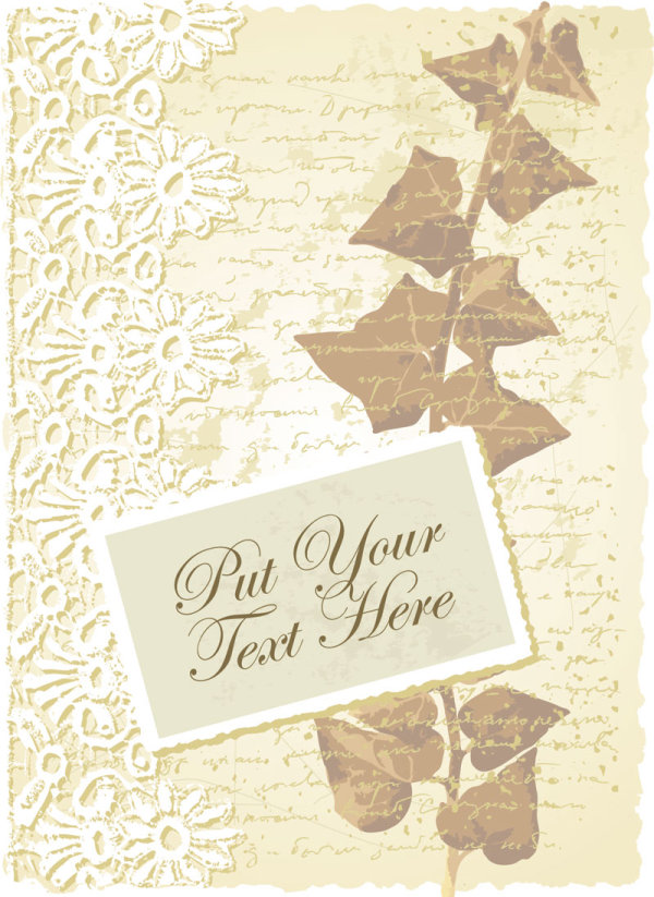 Retro style Postcard backgrounds vector 01