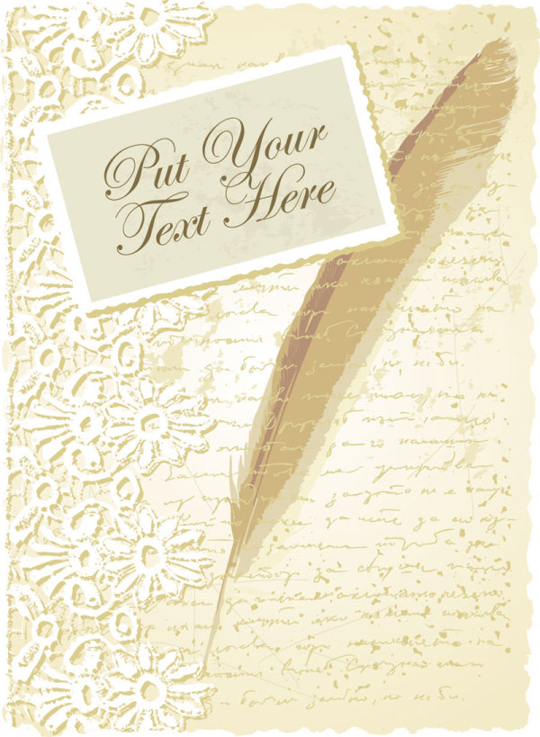 Retro style Postcard backgrounds vector 02