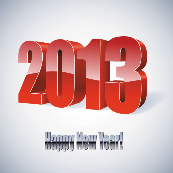 2013 year Font Design elements vector 03