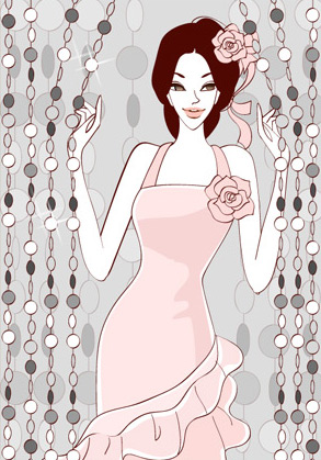 Sweet wedding set 87 vector