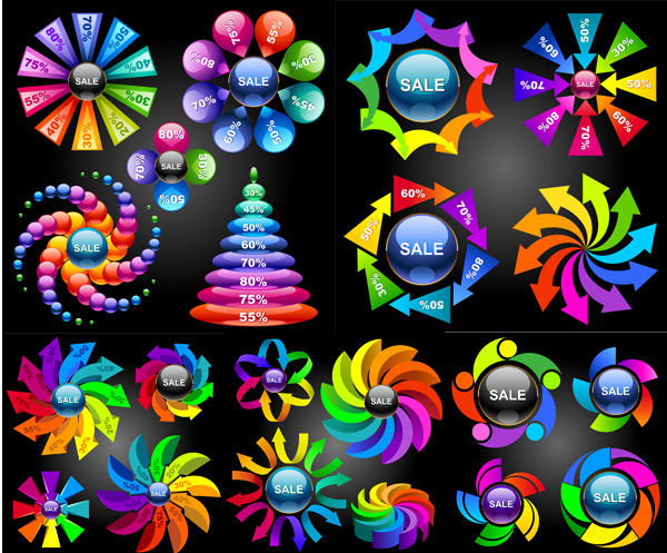 statistics sales gorgeous colorful annular 