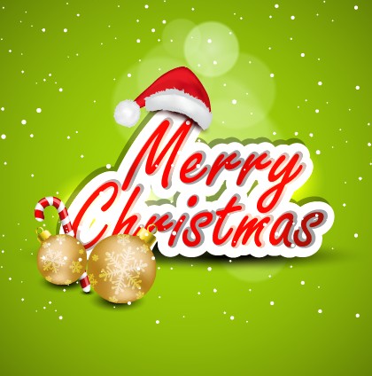 2014 Christmas baubles with holiday backgrounds vector 01