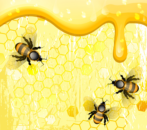 honey bees background 