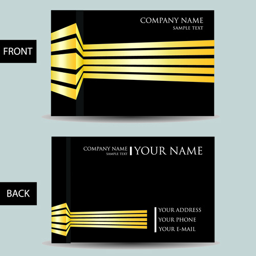 Set of Creative Modern Business Cards vector 04