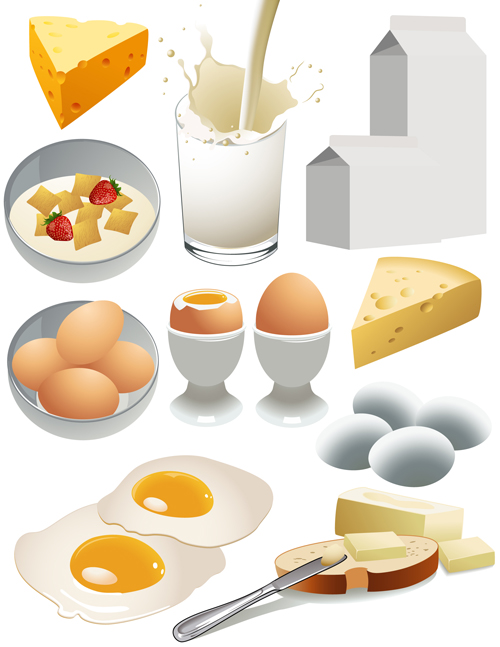 nd dairy products vector material 01 Cheese and dairy products vector material 01