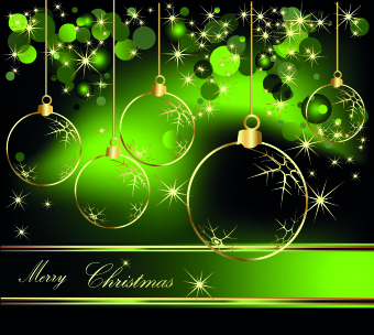 Glowing Christmas ball design vector 05