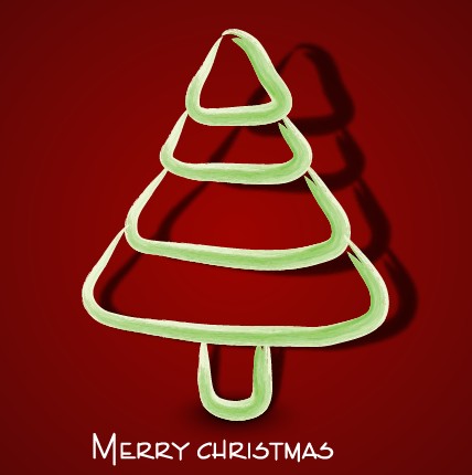 Creative Christmas tree design background set 04