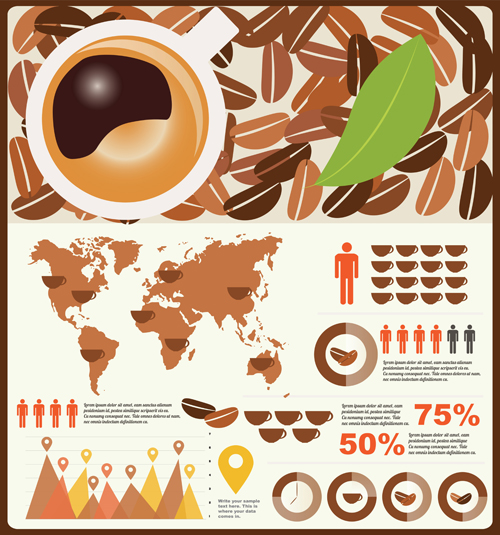 infographics infographic coffee business template business 