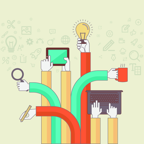 Creative Internet communication business template vector 01