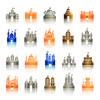 Different Islam style building vector