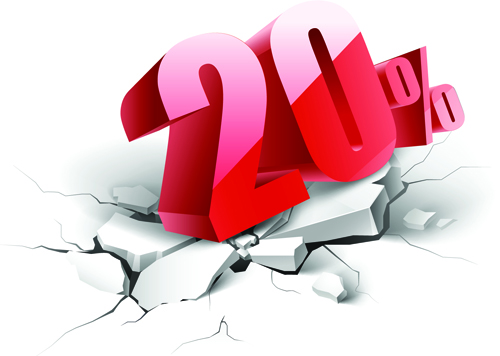 Creative discount percent design vector background 02