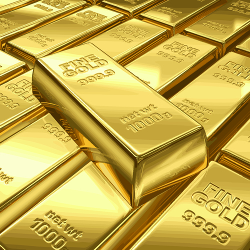 Fine Gold bullion design vector set 02
