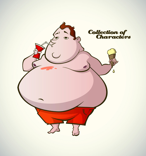 Funny Cartoon people elements vector graphics 04