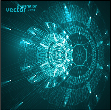 Futuristic tech object vector background