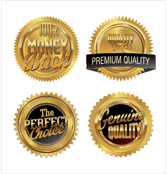 quality premium golden badge 