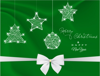 Green christmas design decor element vector Green christmas design decor element vector