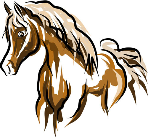 2014 horses creative design vector 03