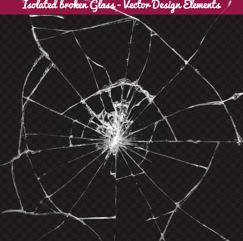Isolated broken glass vector background 03