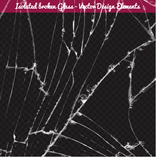 Isolated broken glass vector background 04