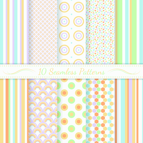 Light colored seamless pattern creative graphics vector 01