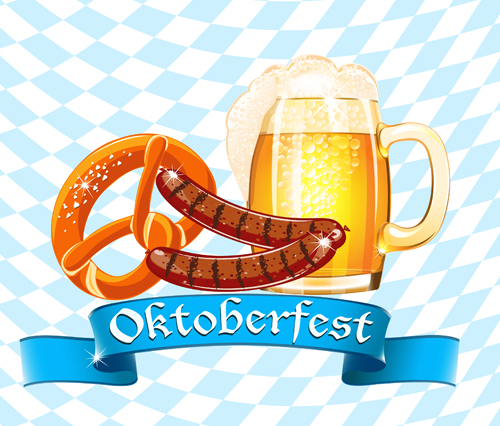 Oktoberfest elements background vectors 01