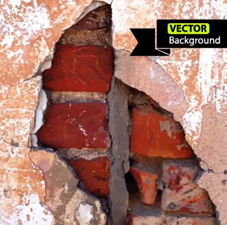 Old wall grunge background vector set 03