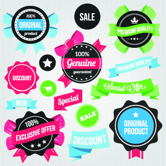 Product elements labels vector 01