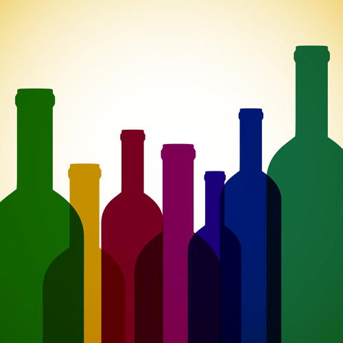 Restaurant wine menu art cover vector 02