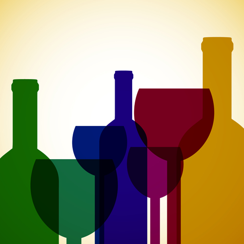 Restaurant wine menu art cover vector 03