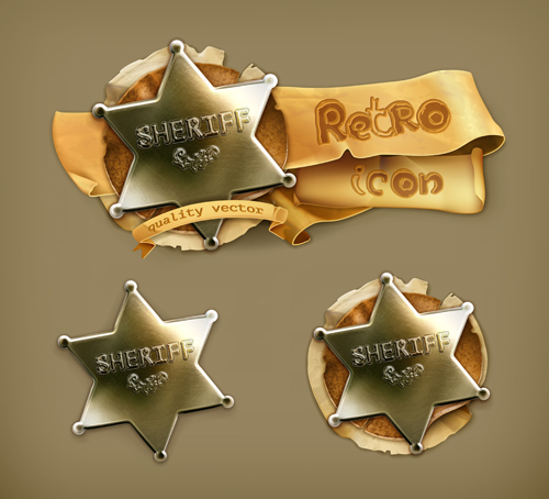 Retro style labels design 04 vector