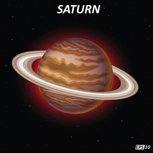 Saturn art background vector Saturn art background vector