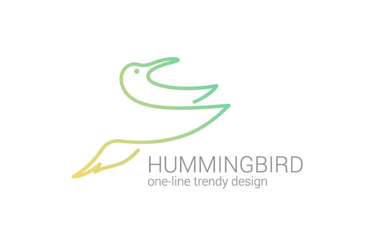 Simple hummingbird logo design vector 
