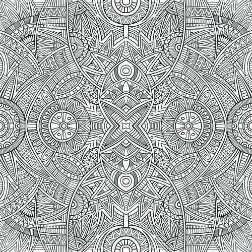 sketch seamless pattern floral 