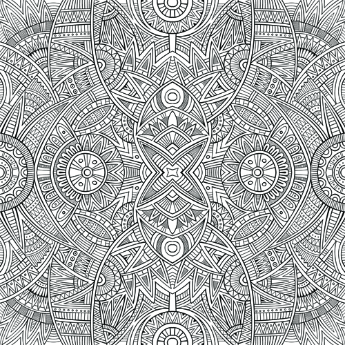 Sketch abstract floral vector seamless pattern 01