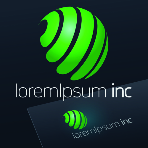 Spherical business logos abstractor vector 01