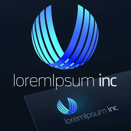 Spherical business logos abstractor vector 03