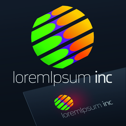 Spherical business logos abstractor vector 04