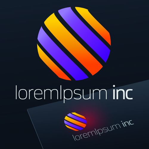 Spherical business logos abstractor vector 06