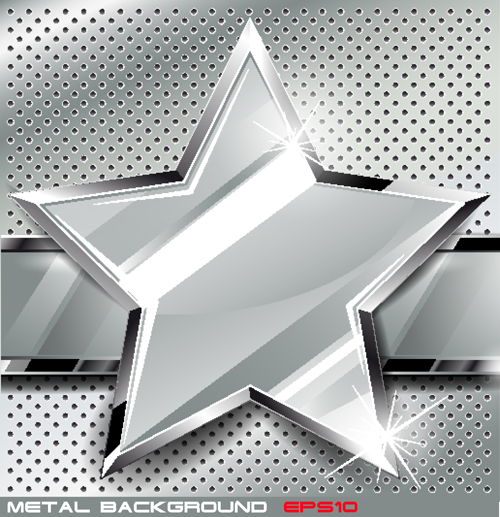 Set vector of Metal Technology Backgrounds 04